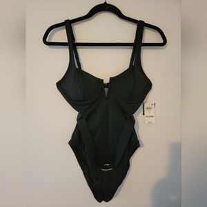 NWT macys belted one piece bathing suit